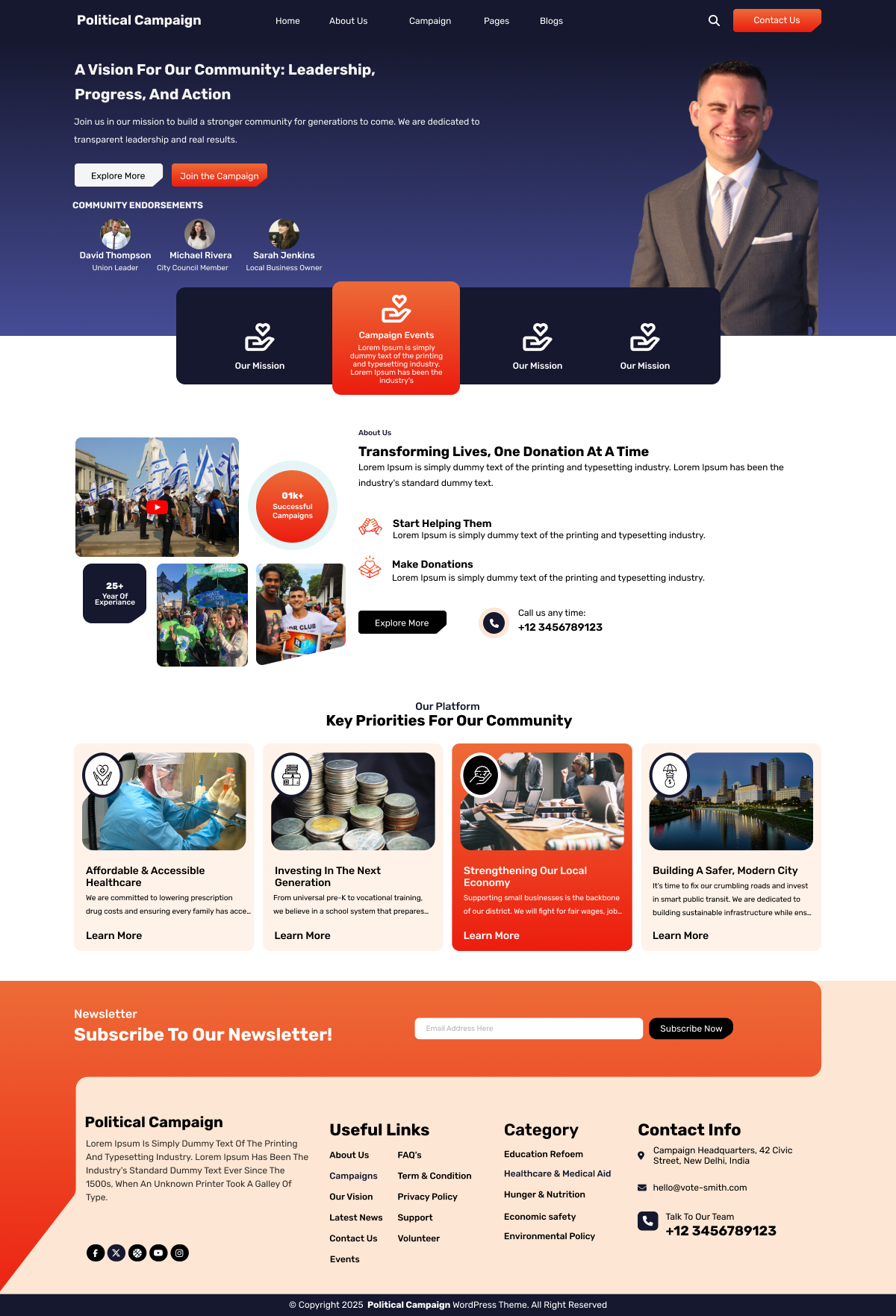 Free Political WordPress Theme