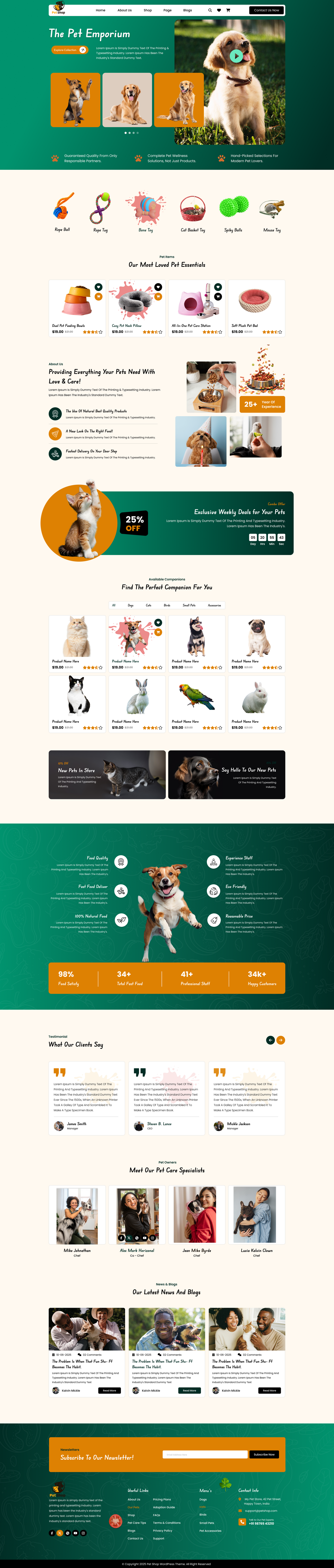 Pet Care WordPress Theme