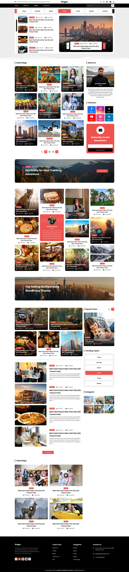 Blogging WordPress Theme