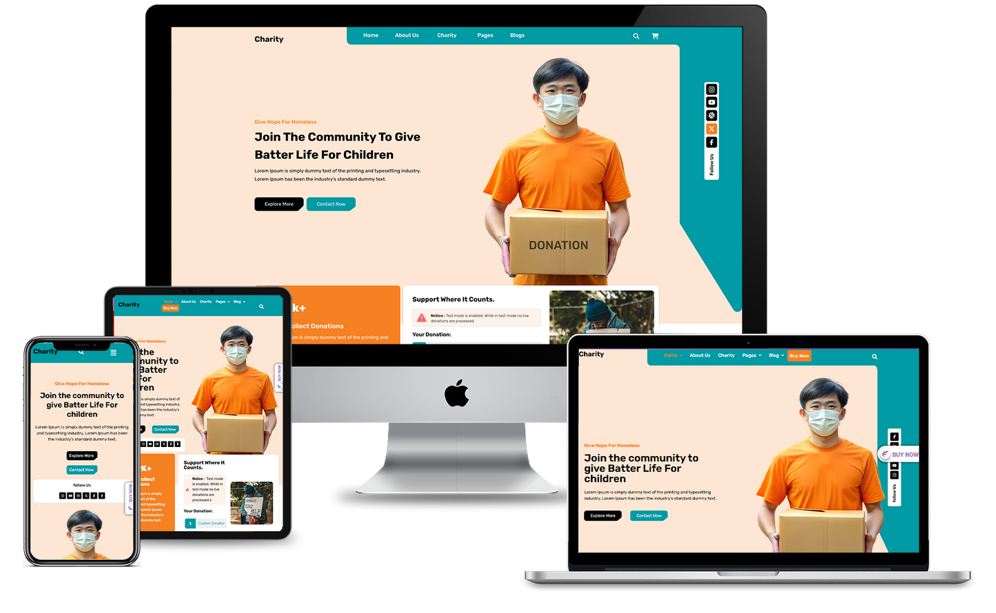 Charity WordPress Theme Responsive
