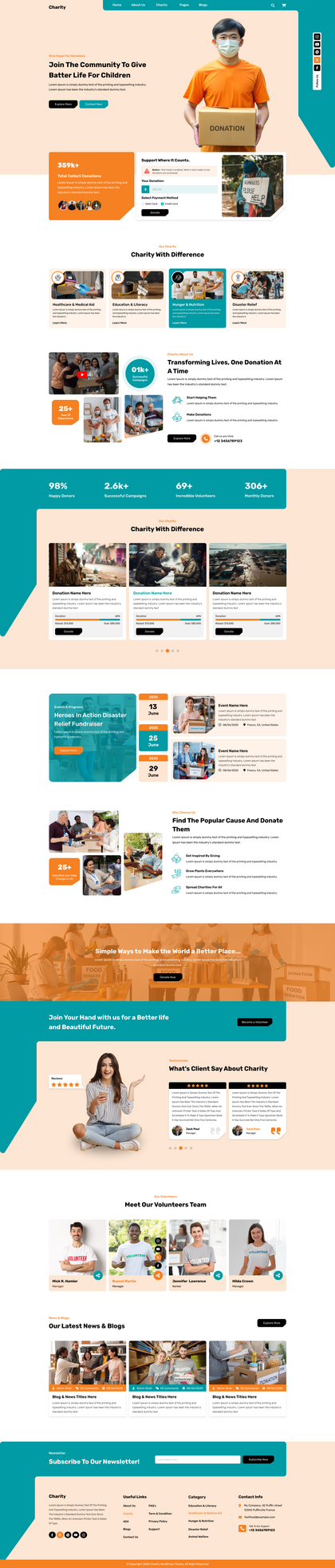 Charity WordPress Theme