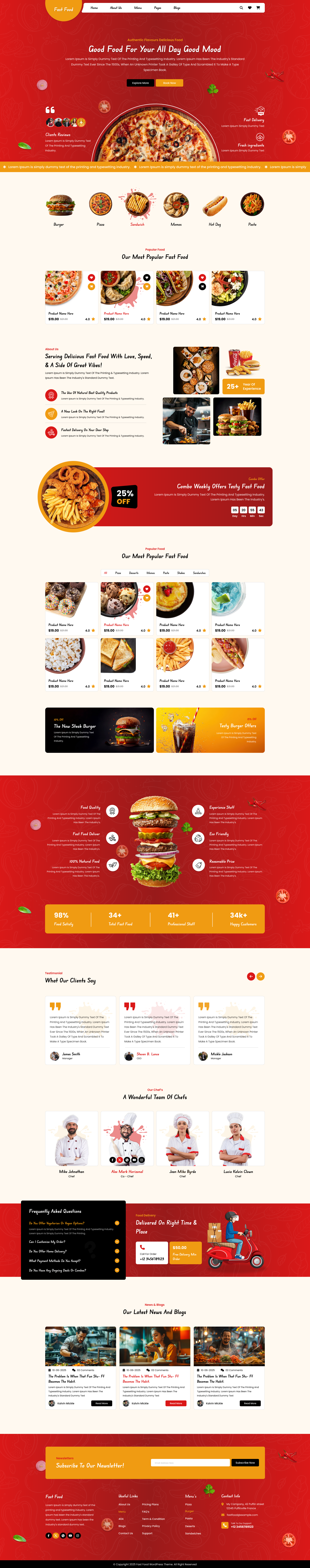 Fast Food WordPress Theme