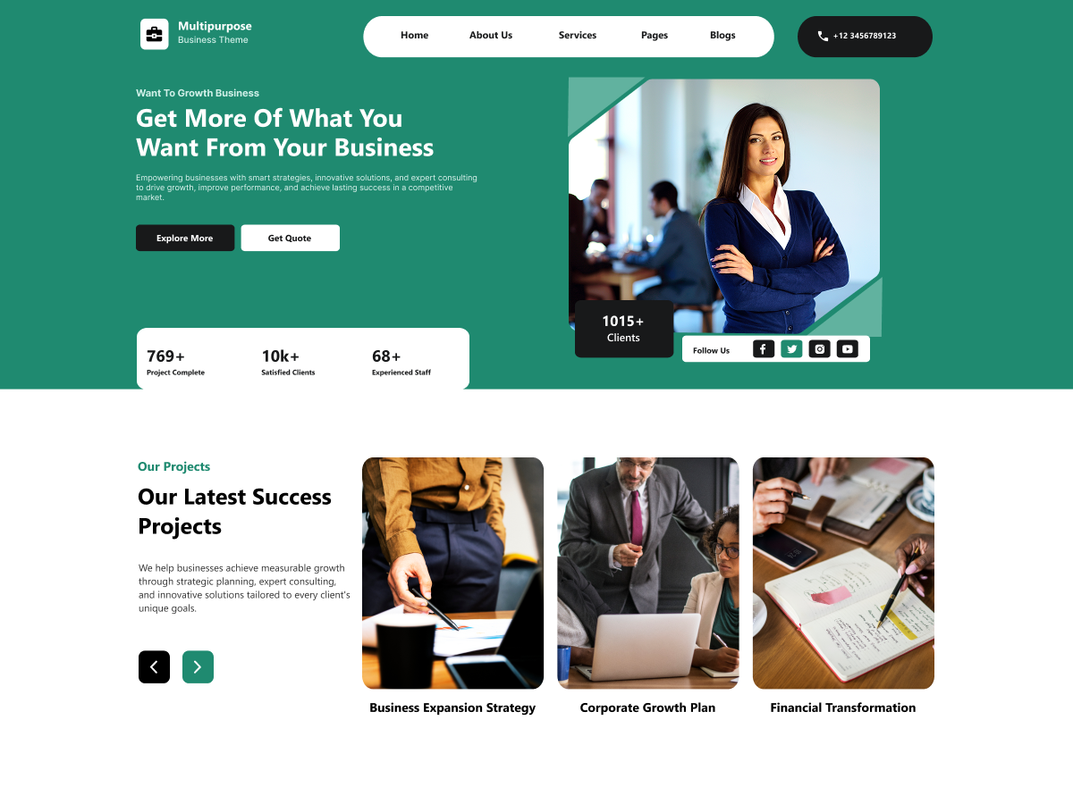 Free Business Consultant WordPress Theme Icon