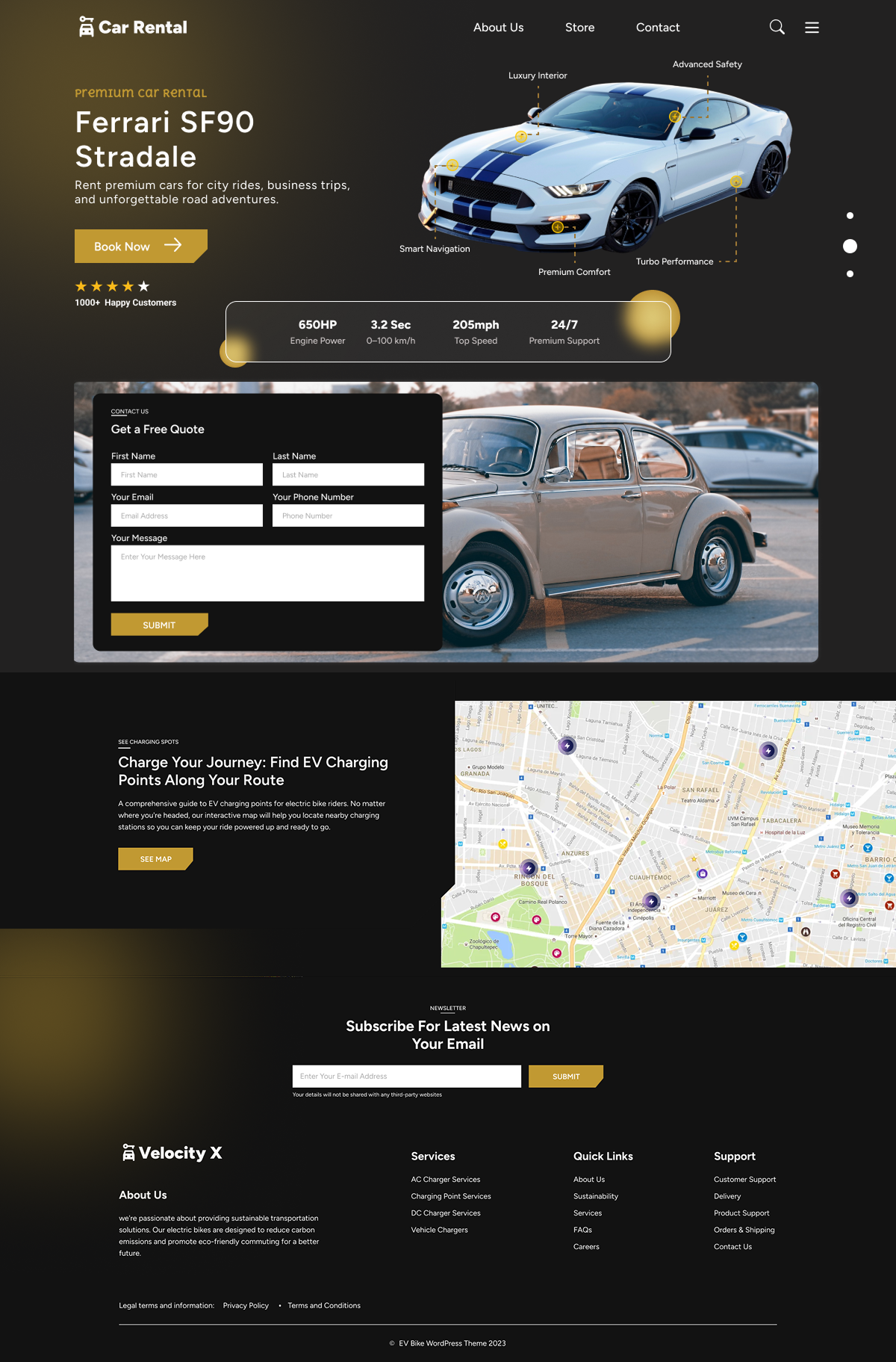 Free Car Rental WordPress Theme