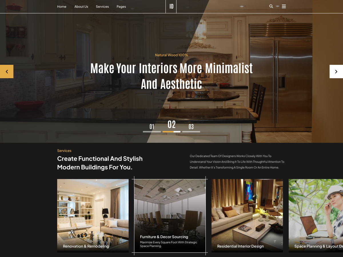 Modern Interior Design Theme for Designers & Studios