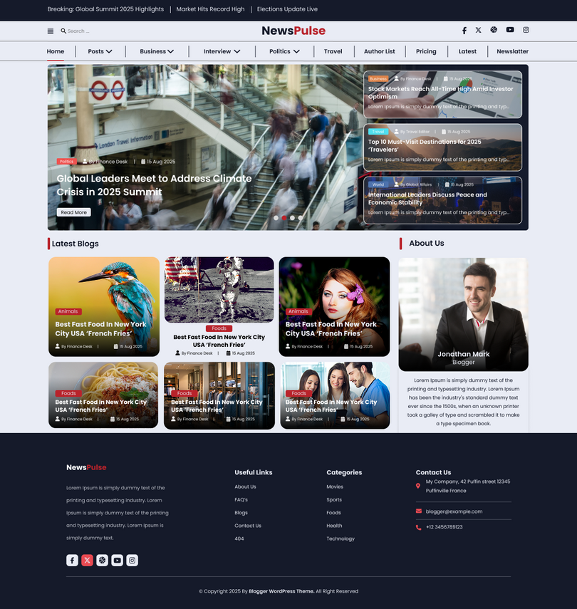 Free Magazine WordPress Theme