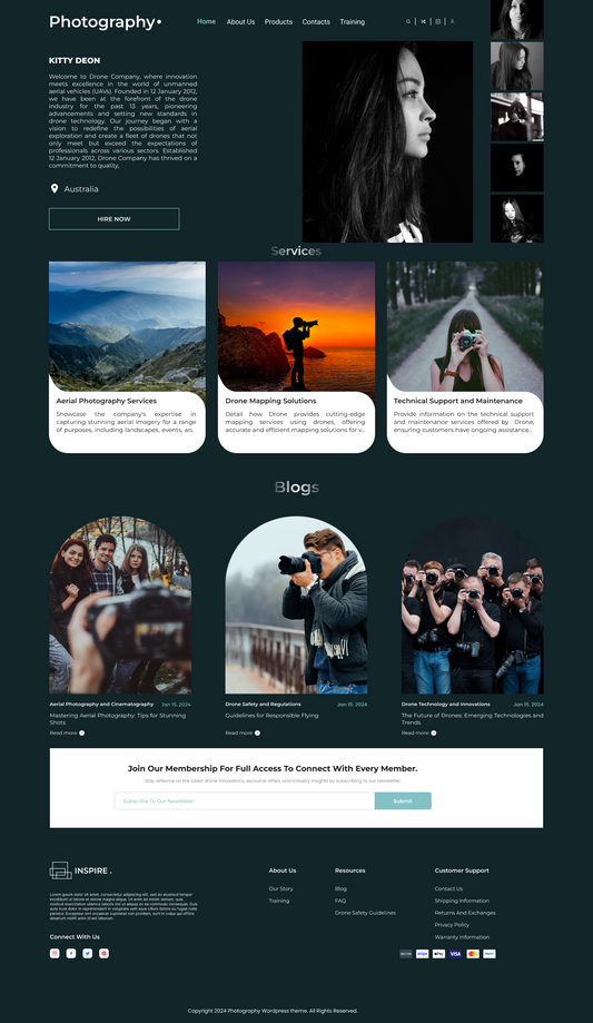 Free Photography WordPress Theme