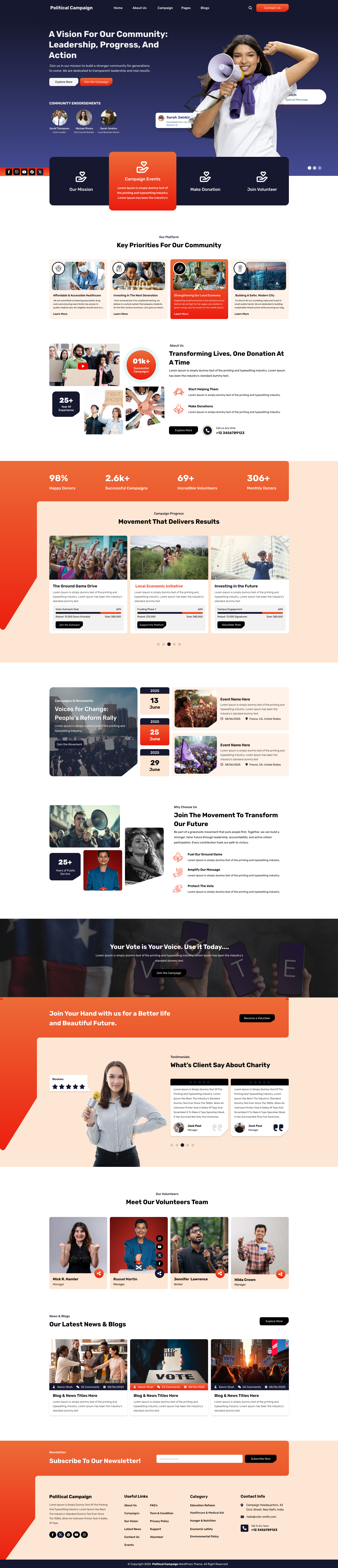 Political Candidate WordPress Theme