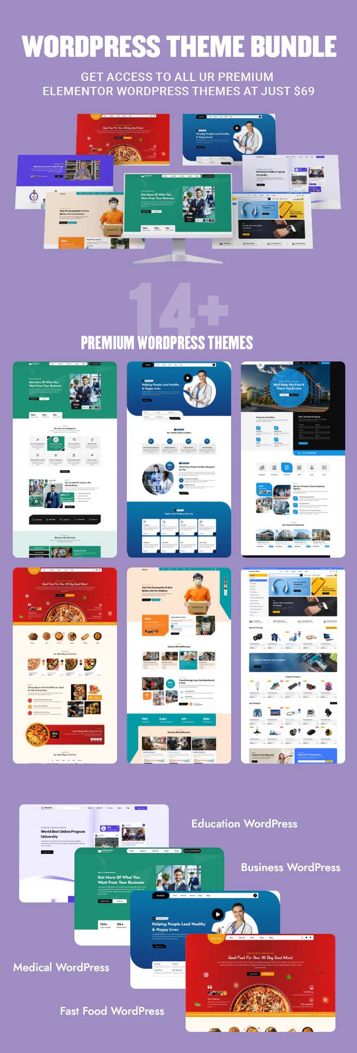 Premium WordPress Themes Collection for Any Website